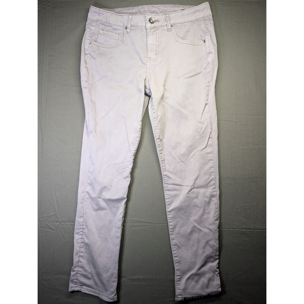 Jag Jeans Girlfriend Slim Leg Pants Light Purple Mauve Gray Size 6 Stretch